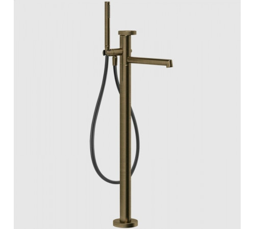 Смеситель для ванны и душа, Gessi, Anello, напольный, цвет-Antique Brass