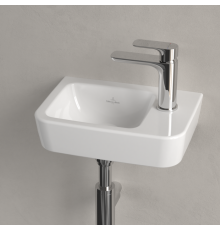 Раковина, Villeroy&Boch, O.Novo, шгв 360*250*95, отверстия для смесителя-1, AntiBac, цвет-альпийский белый