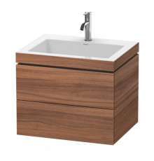 Тумба под раковину, Duravit, L-Cube, шгв 600*480*500, раковина-в комплекте, цвет-орех натуральный
