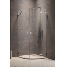 Дверь, Radaway, Essenza Pro, шв 1000*2000, петли-справа, никель брашированный, цвет стекла-прозрачный, Easy Clean