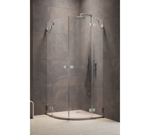 Дверь, Radaway, Essenza Pro, шв 1000*2000, петли-справа, никель брашированный, цвет стекла-прозрачный, Easy Clean