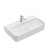 Раковина, Villeroy&Boch, Finion, шг 800*470, отверстия для смесителя-1 сквозное, 2 промаркированных, CeramicPlus, цвет-Stone White