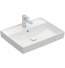 Раковина, Villeroy&Boch, Collaro, шгв 600*470*160, отверстия для смесителя-1 сквозное, 2 промаркированных, CeramicPlus, цвет-альпийский белый