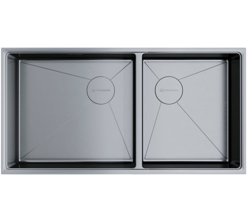 Мойка, Omoikiri, Taki, чаши-2, шгв 850*440*200, отверстия для смесителя-отсутствуют, цвет-нержавеющая сталь