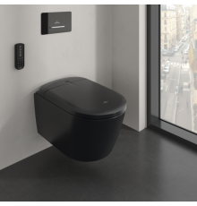 Унитаз, Villeroy&Boch, Viclean, Dusch-wc supreo select, подвесной, шгв 384*612*423, DirectFlush, CeramicPlus, ViClean, цвет-Pure Black
