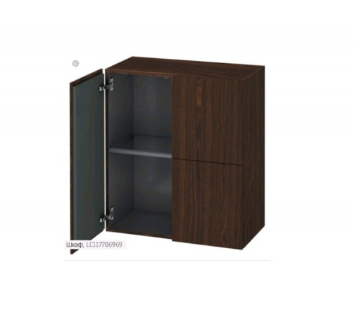 Шкаф-пенал, Duravit, L-Cube, шгв 700*363*800, петли-слева/справа, цвет-орех брашированный