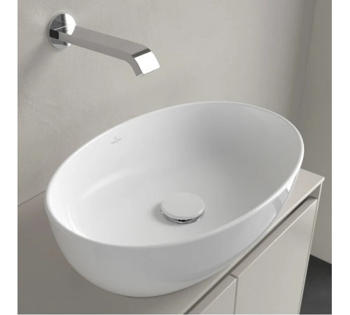 Раковина, Villeroy&Boch, Artis, шгв 485*325*135, отверстия для смесителя-отсутствуют, CeramicPlus/нет, цвет-альпийский белый (белый Alpin)