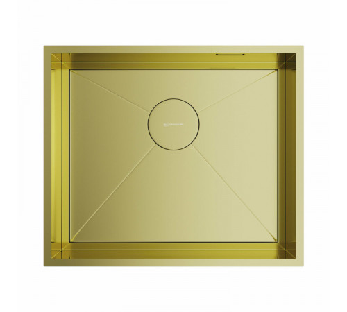 Мойка, OMOIKIRI, Kasen, шгв 530*450*175, отверстия для смесителя-отсутствуют, цвет-светлое золото