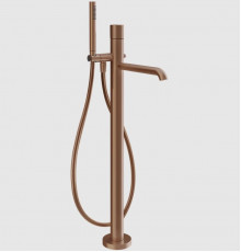 Смеситель для ванны и душа, Gessi, Habito Diamantato, напольный, цвет-Copper Brushed PVD
