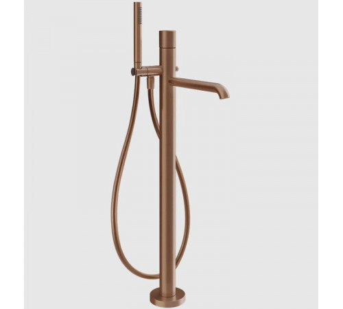 Смеситель для ванны и душа, Gessi, Habito Diamantato, напольный, цвет-Copper Brushed PVD