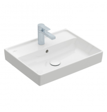 Раковина, Villeroy&Boch, Collaro, шгв 550*440*160, отверстия для смесителя-1 сквозное, 2 промаркированных, CeramicPlus, цвет-альпийский белый