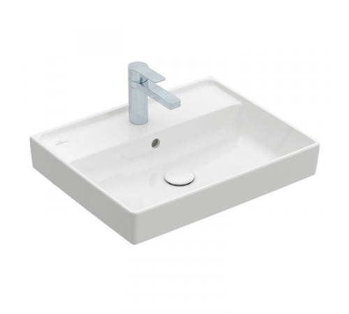 Раковина, Villeroy&Boch, Collaro, шгв 550*440*160, отверстия для смесителя-1 сквозное, 2 промаркированных, CeramicPlus, цвет-альпийский белый