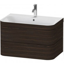 Тумба под раковину, Duravit, Happy D.2 Plus, шгв 775*490*468, раковина-в комплекте, цвет-орех брашированный