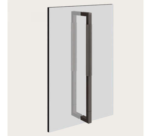 Ручка двойная, Gessi, Shower G Rigato, 450мм, цвет-Black Metal Brushed PVD