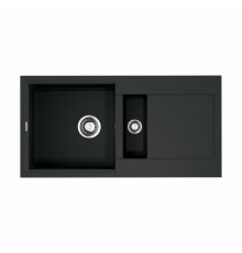 Мойка, OMOIKIRI, Sakaime, шгв 860*435*230, отверстия для смесителя-10 промаркированных, чаши-2, цвет-чёрный