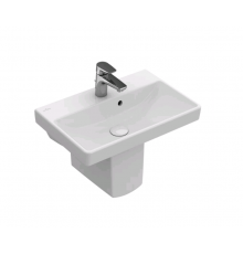 Раковина, Villeroy&Boch, Avento, шгв 550*370*105, отверстия для смесителя-1, CeramicPlus, цвет-камень белый