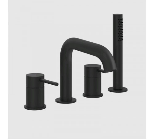 Смеситель для ванны и душа, Gessi, 316 Bath-Shower, цвет-черный матовый