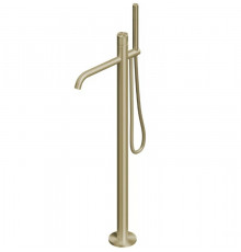Смеситель для ванны и душа, Quadro design, Stereo, напольный, цвет-Light Gold PVD