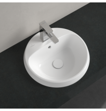 Раковина, Villeroy&Boch, Architectura, шгв 450*450*125, отверстия для смесителя-1, цвет-альпийский белый