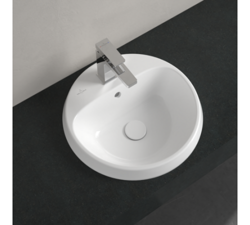 Раковина, Villeroy&Boch, Architectura, шгв 450*450*125, отверстия для смесителя-1, цвет-альпийский белый