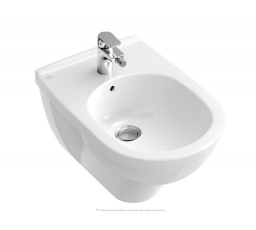 Биде, Villeroy&Boch, O'Novo, подвесной, шгв 360*560*310, CeramicPlus, цвет-альпийский белый