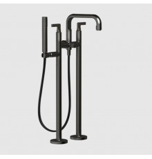 Смеситель для ванны и душа, Gessi, Inciso, напольный, цвет-Black Metal Brushed PVD