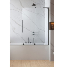 Шторка на ванну, Radaway, Furo SL PND II, шв 538*1500, петли-слева, цвет фурнитуры-GunMetal Brushed, цвет стекла-прозрачный, Easy Clean