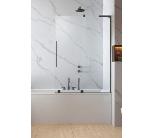 Шторка на ванну, Radaway, Furo SL PND II, шв 538*1500, петли-слева, цвет фурнитуры-GunMetal Brushed, цвет стекла-прозрачный, Easy Clean