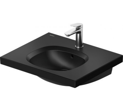 Раковина, Duravit, Aurena, шгв 600*500*190, отверстия для смесителя-1, HygieneGlaze, цвет-черный матовый