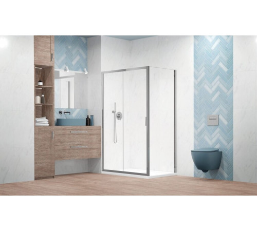 Боковая стенка, Radaway, Alienta DWJ+S, шв 800*1900, хром, цвет стекла-прозрачный, Easy Clean