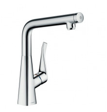 Смеситель для кухни, Hansgrohe, Metris Select M71, цвет-сталь