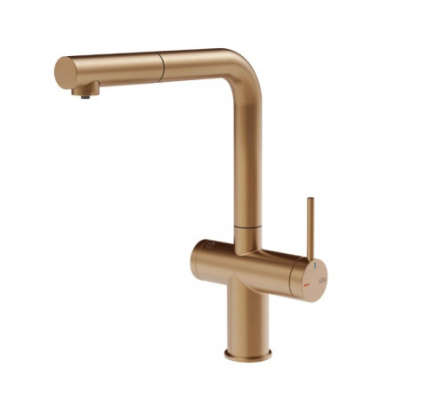 Смеситель для кухни, Gessi, INEDITO, с функцией фильтрации воды, цвет-Warm Bronze Brushed PVD