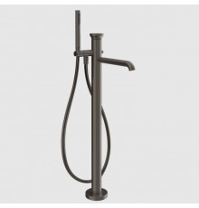 Смеситель для ванны и душа, Gessi, Origini, напольный, цвет-Black Metal Brushed PVD