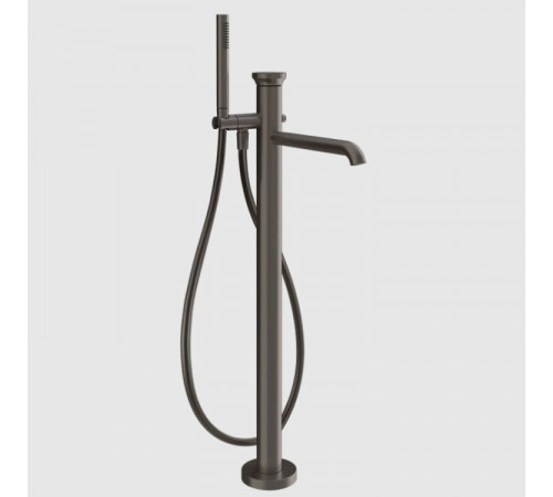 Смеситель для ванны и душа, Gessi, Origini, напольный, цвет-Black Metal Brushed PVD