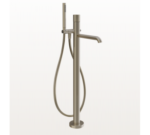 Смеситель для ванны и душа, Gessi, Habito Cesello, напольный, цвет-Finox Brushed Nickel