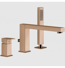 Смеситель для ванны и душа, Gessi, Rettangolo, цвет-Copper PVD