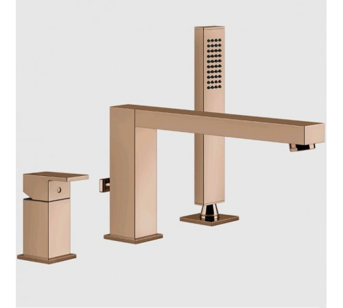 Смеситель для ванны и душа, Gessi, Rettangolo, цвет-Copper PVD