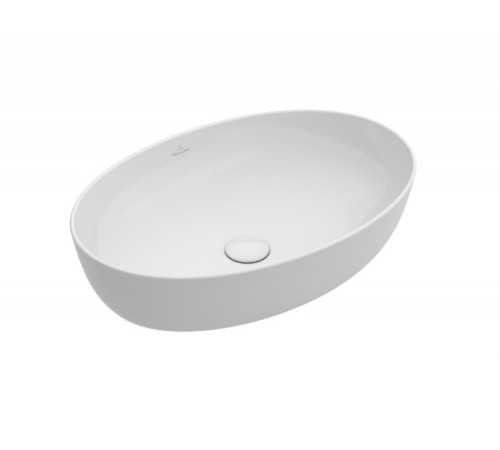 Раковина, Villeroy&Boch, Artis, шгв 610*410*130, отверстия для смесителя-отсутствуют, CeramicPlus, цвет-альпийский белый