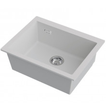 Мойка, Omoikiri, Omishima, шгв 600*480*220, отверстия для смесителя-отсутствуют, цвет-белый матовый