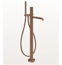 Смеситель для ванны и душа, Gessi, Habito Cesello, напольный, цвет-Copper Brushed PVD