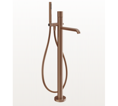 Смеситель для ванны и душа, Gessi, Habito Cesello, напольный, цвет-Copper Brushed PVD