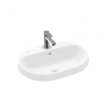 Раковина, Villeroy&Boch, Architectura, шгв 600*450*125, отверстия для смесителя-1 сквозное, 2 промаркированных, цвет-альпийский белый