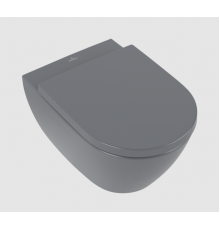 Унитаз, Villeroy&Boch, Subway 2.0, подвесной, шгв 370*560*365, CeramicPlus/AntiBac, цвет-графит (Graphite)