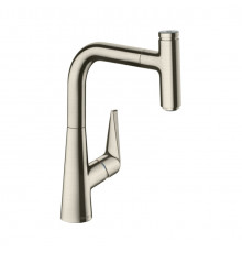 Смеситель для кухни, Hansgrohe, Talis Select M51, цвет-сталь