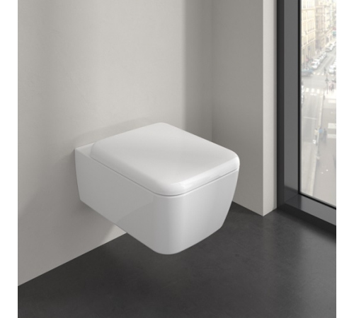 Унитаз, Villeroy&Boch, Skyla, подвесной, шгв 370*530*310, сиденье-в комплекте, цвет-альпийский белый