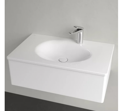 Раковина, Villeroy&Boch, Antao, шгв 800*500*150, отверстия для смесителя-1, CeramicPlus, цвет-альпийский белый