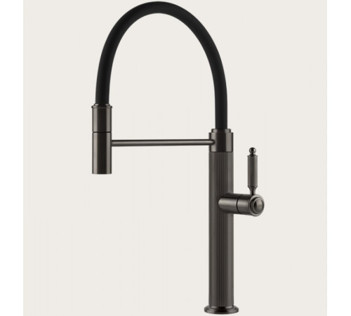 Смеситель для кухни, Gessi, VENTI20, цвет-Black Metal Brushed PVD