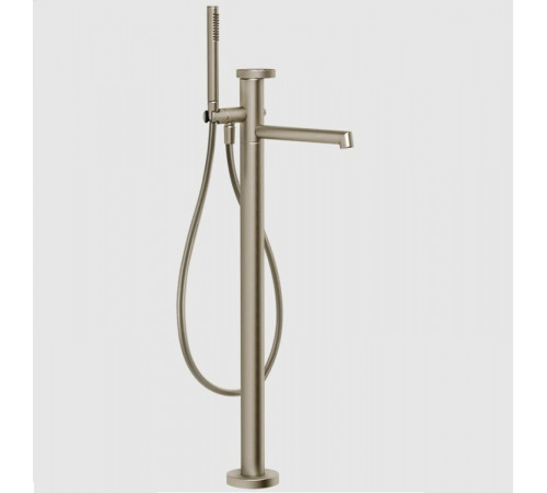 Смеситель для ванны и душа, Gessi, Anello, напольный, цвет-Finox Brushed Nickel