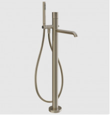 Смеситель для ванны и душа, Gessi, Habito Intreccio, напольный, цвет-Finox Brushed Nickel