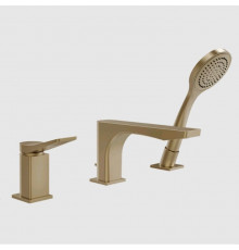 Смеситель для ванны и душа, Gessi, Rilievo, цвет-Warm Bronze Brushed PVD